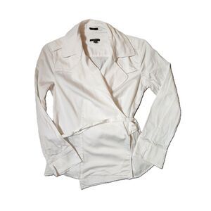 Talbots Women’s Size 2 Wrap Shirt – Tie Waist – White